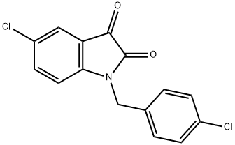 5-CHLORO-1-(4-CHLOROBENZYL)-1H-INDOLE-2,3-DIONE Struktur