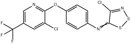 N-(4-CHLORO-5H-1,2,3-DITHIAZOL-5-YLIDEN)-4-([3-CHLORO-5-(TRIFLUOROMETHYL)-2-PYRIDINYL]OXY)ANILINE Struktur