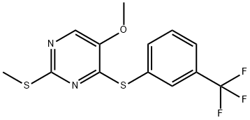 5-METHOXY-2-(METHYLSULFANYL)-4-([3-(TRIFLUOROMETHYL)PHENYL]SULFANYL)PYRIMIDINE Struktur