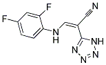 2-(2H-2,3,4,5-TETRAAZOLYL)-3-((2,4-DIFLUOROPHENYL)AMINO)PROP-2-ENENITRILE Struktur