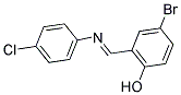 4-BROMO-2-([(4-CHLOROPHENYL)IMINO]METHYL)PHENOL Struktur