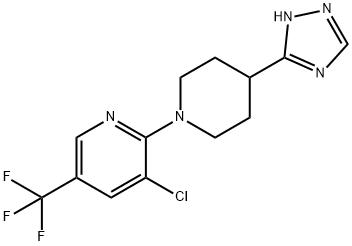 3-CHLORO-2-[4-(4H-1,2,4-TRIAZOL-3-YL)PIPERIDINO]-5-(TRIFLUOROMETHYL)PYRIDINE Struktur