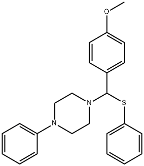 4-METHOXY-1-((4-PHENYLPIPERAZINYL)PHENYLTHIOMETHYL)BENZENE Struktur