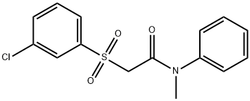 2-[(3-CHLOROPHENYL)SULFONYL]-N-METHYL-N-PHENYLACETAMIDE Struktur