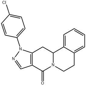 11-(4-CHLOROPHENYL)-5,11,12,12A-TETRAHYDROPYRAZOLO[3',4':4,5]PYRIDO[2,1-A]ISOQUINOLIN-8(6H)-ONE Struktur