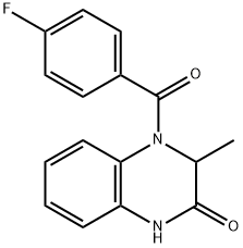 4-(4-FLUOROBENZOYL)-3-METHYL-3,4-DIHYDRO-2(1H)-QUINOXALINONE Struktur