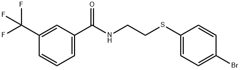 N-(2-[(4-BROMOPHENYL)SULFANYL]ETHYL)-3-(TRIFLUOROMETHYL)BENZENECARBOXAMIDE Struktur