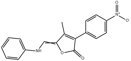 5-(ANILINOMETHYLENE)-4-METHYL-3-(4-NITROPHENYL)-2(5H)-FURANONE Struktur