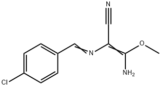 3-AMINO-2-([(4-CHLOROPHENYL)METHYLENE]AMINO)-3-METHOXYACRYLONITRILE Struktur