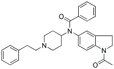 N-(1-ACETYL-2,3-DIHYDRO-(1H)-INDOL-5-YL)-N-[1-(2-PHENYLETHYL)PIPERIDIN-4-YL]BENZAMIDE Struktur