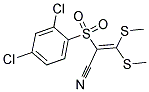 2-((2,4-DICHLOROPHENYL)SULFONYL)-3,3-DIMETHYLTHIOPROP-2-ENENITRILE Struktur