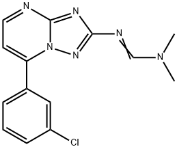 N'-[7-(3-CHLOROPHENYL)[1,2,4]TRIAZOLO[1,5-A]PYRIMIDIN-2-YL]-N,N-DIMETHYLIMINOFORMAMIDE Struktur