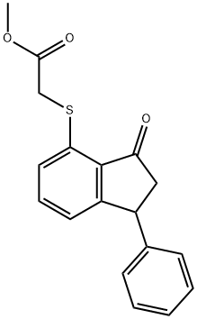 METHYL 2-[(3-OXO-1-PHENYL-2,3-DIHYDRO-1H-INDEN-4-YL)SULFANYL]ACETATE Struktur