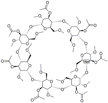 HEPTAKIS(3-O-ACETYL-2,6-DI-O-METHYL)-BETA-CYCLODEXTRIN Struktur