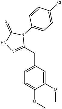 4-(4-CHLORO-PHENYL)-5-(3,4-DIMETHOXY-BENZYL)-4H-[1,2,4]TRIAZOLE-3-THIOL Struktur