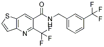 5-(TRIFLUOROMETHYL)-N-[3-(TRIFLUOROMETHYL)BENZYL]-THIENO[3,2-B]PYRIDINE-6-CARBOXAMIDE Struktur