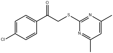 1-(4-CHLOROPHENYL)-2-[(4,6-DIMETHYL-2-PYRIMIDINYL)SULFANYL]-1-ETHANONE Struktur