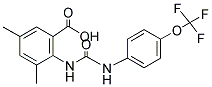 3,5-DIMETHYL-2-(((4-(TRIFLUOROMETHOXY)PHENYL)AMINO)CARBONYLAMINO)BENZOIC ACID Struktur