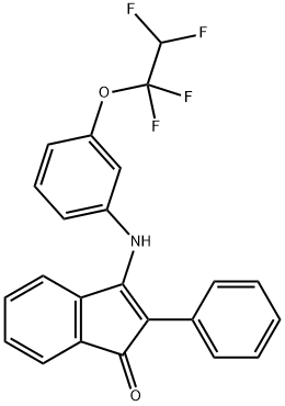 2-PHENYL-3-((3-(1,1,2,2-TETRAFLUOROETHOXY)PHENYL)AMINO)INDEN-1-ONE Struktur