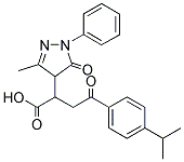 4-(4-(ISOPROPYL)PHENYL)-2-(3-METHYL-5-OXO-1-PHENYL(2-PYRAZOLIN-4-YL))-4-OXOBUTANOIC ACID Struktur