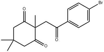 2-(2-(4-BROMOPHENYL)-2-OXOETHYL)-2,5,5-TRIMETHYLCYCLOHEXANE-1,3-DIONE Struktur