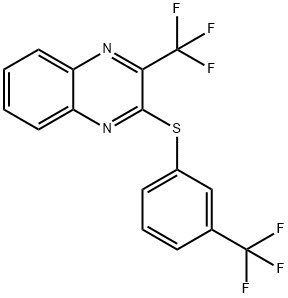 2-(TRIFLUOROMETHYL)-3-([3-(TRIFLUOROMETHYL)PHENYL]SULFANYL)QUINOXALINE Struktur