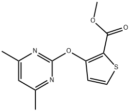 METHYL 3-[(4,6-DIMETHYLPYRIMIDIN-2-YL)OXY]THIOPHENE-2-CARBOXYLATE Struktur