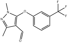 1,3-DIMETHYL-5-[3-(TRIFLUOROMETHYL)PHENOXY]-1H-PYRAZOLE-4-CARBALDEHYDE Struktur