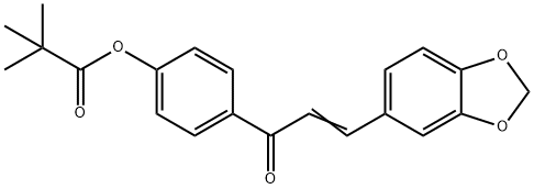 4-[3-(1,3-BENZODIOXOL-5-YL)ACRYLOYL]PHENYL PIVALATE Struktur