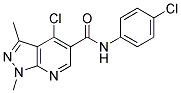 N5-(4-CHLOROPHENYL)-4-CHLORO-1,3-DIMETHYL-1H-PYRAZOLO[3,4-B]PYRIDINE-5-CARBOXAMIDE Struktur