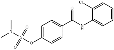 4-[(2-CHLOROANILINO)CARBONYL]PHENYL-N,N-DIMETHYLSULFAMATE Struktur