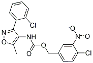 4-CHLORO-3-NITROBENZYL N-[3-(2-CHLOROPHENYL)-5-METHYLISOXAZOL-4-YL]CARBAMATE Struktur