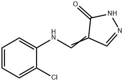 4-[(2-CHLOROANILINO)METHYLENE]-2,4-DIHYDRO-3H-PYRAZOL-3-ONE Struktur