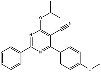 4-ISOPROPOXY-6-(4-METHOXYPHENYL)-2-PHENYL-5-PYRIMIDINECARBONITRILE Struktur