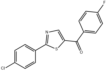 [2-(4-CHLOROPHENYL)-1,3-THIAZOL-5-YL](4-FLUOROPHENYL)METHANONE Struktur