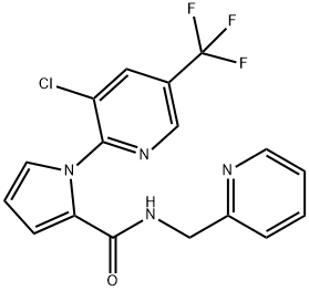 1-[3-CHLORO-5-(TRIFLUOROMETHYL)-2-PYRIDINYL]-N-(2-PYRIDINYLMETHYL)-1H-PYRROLE-2-CARBOXAMIDE Struktur