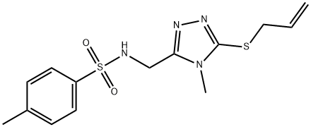 N-([5-(ALLYLSULFANYL)-4-METHYL-4H-1,2,4-TRIAZOL-3-YL]METHYL)-4-METHYLBENZENESULFONAMIDE Struktur