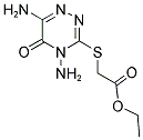 ETHYL 2-[(4,6-DIAMINO-5-OXO-4,5-DIHYDRO-1,2,4-TRIAZIN-3-YL)THIO]ACETATE Struktur