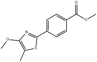 METHYL 4-(4-METHOXY-5-METHYL-1,3-THIAZOL-2-YL)BENZENECARBOXYLATE Struktur