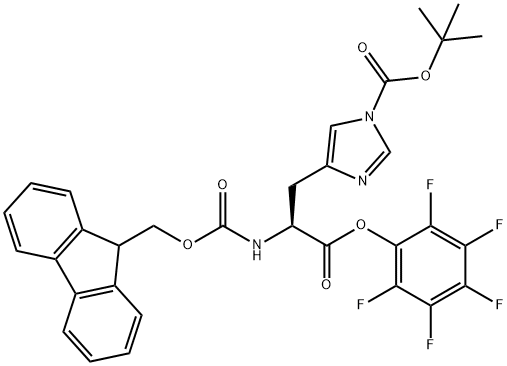 FMOC-HIS(BOC)-OPFP Struktur