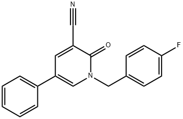 1-(4-FLUOROBENZYL)-2-OXO-5-PHENYL-1,2-DIHYDRO-3-PYRIDINECARBONITRILE Struktur