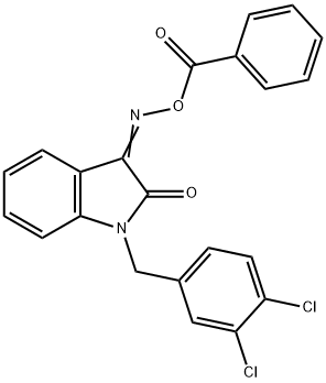 3-[(BENZOYLOXY)IMINO]-1-(3,4-DICHLOROBENZYL)-1,3-DIHYDRO-2H-INDOL-2-ONE Struktur