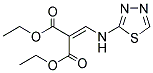 DIETHYL 2-((2,4,5-THIADIAZOLYLAMINO)METHYLENE)PROPANE-1,3-DIOATE Struktur