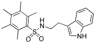 (2-INDOL-3-YLETHYL)((2,3,4,5,6-PENTAMETHYLPHENYL)SULFONYL)AMINE Struktur