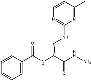 N-(1-(HYDRAZINOCARBONYL)-2-[(4-METHYL-2-PYRIMIDINYL)AMINO]VINYL)BENZENECARBOXAMIDE Struktur