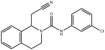 N-(3-CHLOROPHENYL)-1-(CYANOMETHYL)-3,4-DIHYDRO-2(1H)-ISOQUINOLINECARBOXAMIDE Struktur