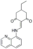 5-ETHYL-2-((8-QUINOLYLAMINO)METHYLENE)CYCLOHEXANE-1,3-DIONE Struktur