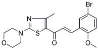 3-(5-BROMO-2-METHOXYPHENYL)-1-(4-METHYL-2-MORPHOLINO-1,3-THIAZOL-5-YL)PROP-2-EN-1-ONE Struktur