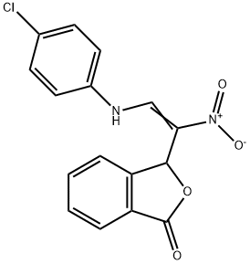 3-[2-(4-CHLOROANILINO)-1-NITROVINYL]-2-BENZOFURAN-1(3H)-ONE Struktur