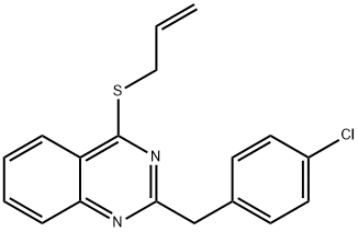 4-(ALLYLSULFANYL)-2-(4-CHLOROBENZYL)QUINAZOLINE Struktur